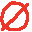 a red circle with a line through it to show there is nothing here.